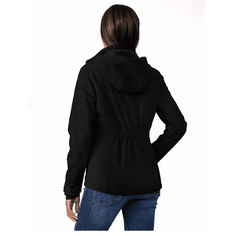 Free Country Lightweight Cinched Back Jacket with Fleece Lining and Thumb Holes - Picture 2 of 7